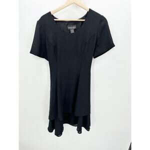 Randi May Collection Black Short Sleeve Mini Layered Dress Womens Size 8